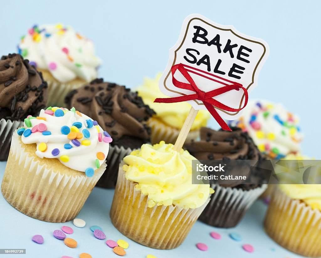 Bake Sale Cupcakes Elegant cupcakes advertising Bake Sale  Bake Sale Stock Photo