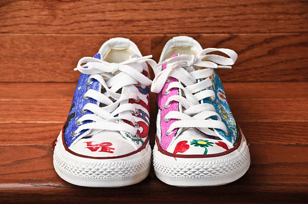 istock Colorful canvas tennis shoes 184993192