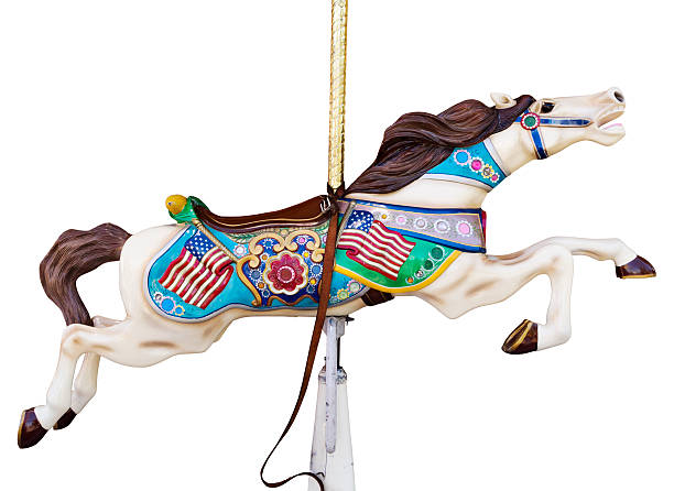 istock Vintage carousel horse 184993201