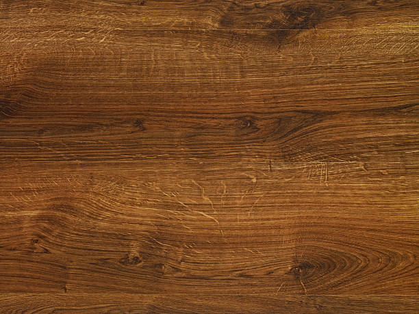 istock Overhead view of old dark brown wooden table 184993497