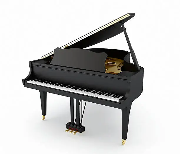 Photo of Black grand piano