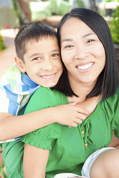 istock Mother and son outdoor portrait 184994169