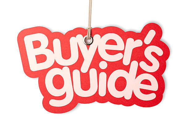 istock BUYER'S GUIDE shaped label on price tag 184994577
