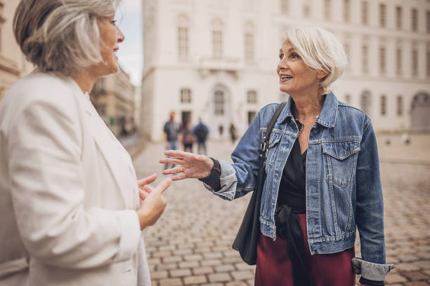 Female friends in city