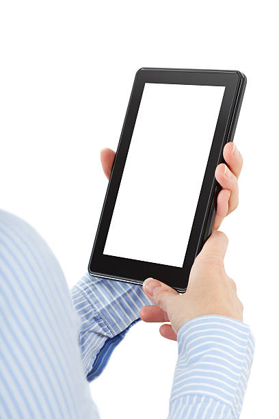 istock Woman holding digital tablet with blank screen 184994802