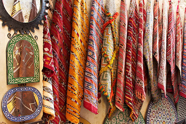 istock Moroccan carpets on display in the Medina. Fez. Morocco. 184994820
