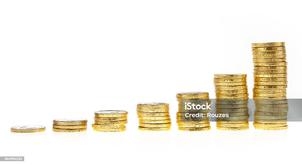 Pile di monete - Foto stock royalty-free di Affari