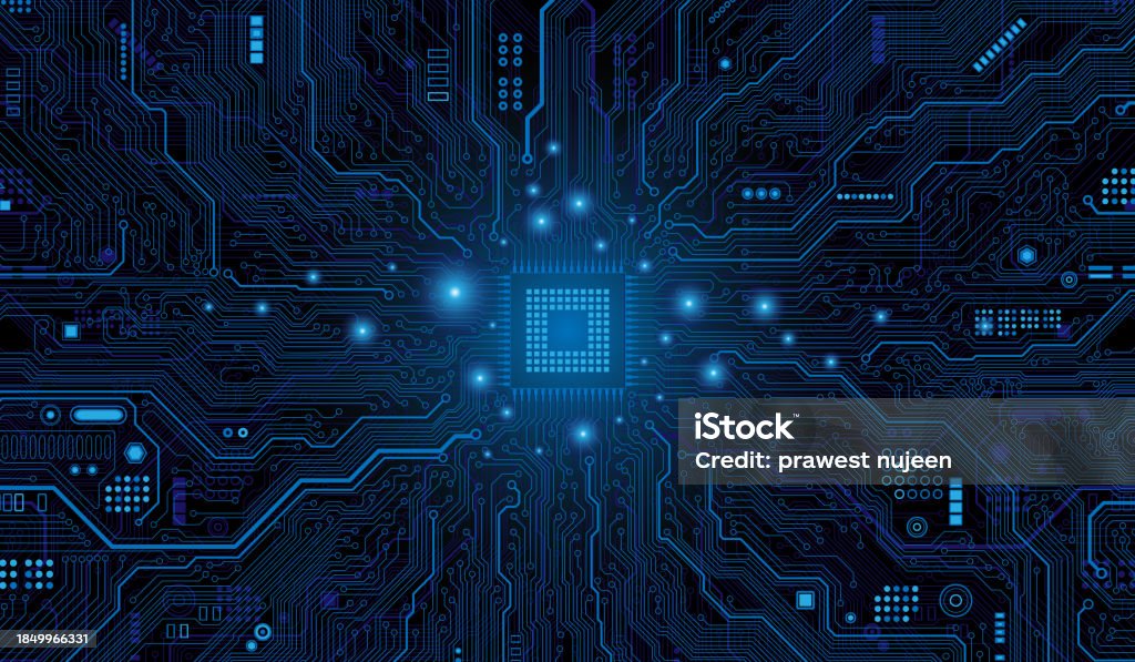 Chip CPU pada Motherboard. Konsep CPU Prosesor Komputer Pusat. Konsep database pemrosesan data besar komputer kuantum. Prosesor microchip futuristik. Chip digital. - Bebas Royalti Teknologi vektor stok Chip CPU pada Motherboard. Konsep CPU Prosesor Komputer Pusat. Konsep database pemrosesan data besar komputer kuantum. Prosesor microchip futuristik. Chip digital. - Bebas Royalti Teknologi vektor stok