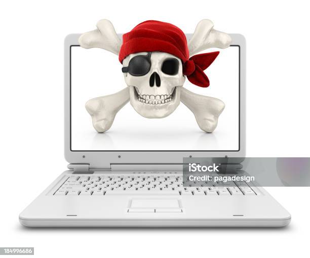 La Piratería En Internet Foto de stock y más banco de imágenes de Corrupción corporativa - Corrupción corporativa, Página Web, Bandera de piratas