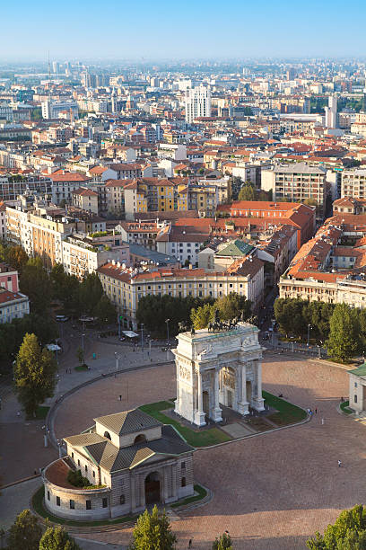istock Aerial view of Milan 184996801