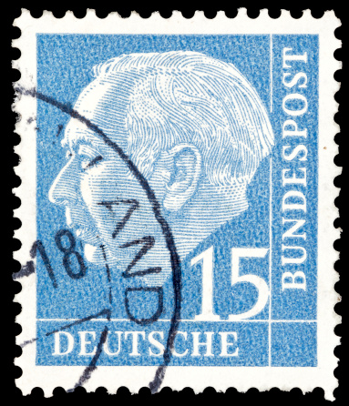 Austrian king on old postage stamp
