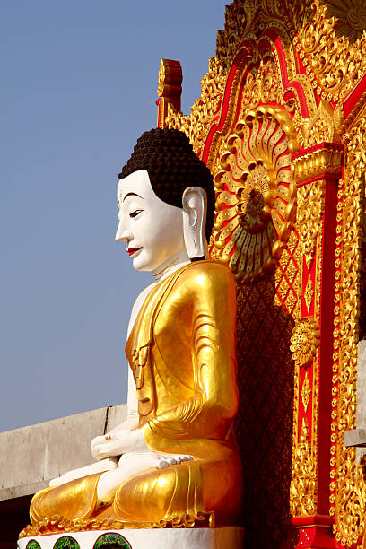 Buddha Statue at Global Vipassana Pagoda Mumbai stock photo