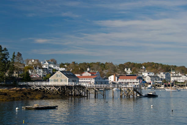 maine - pemaquid peninsula sea maine coastline foto e immagini stock