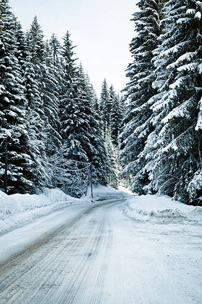 istock Route des Grandes Alpes in winter 184998918