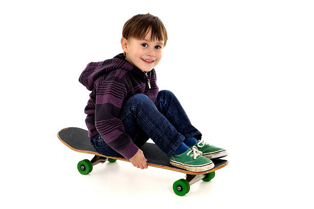 istock Happy Little Boy with Skateboard 184999031