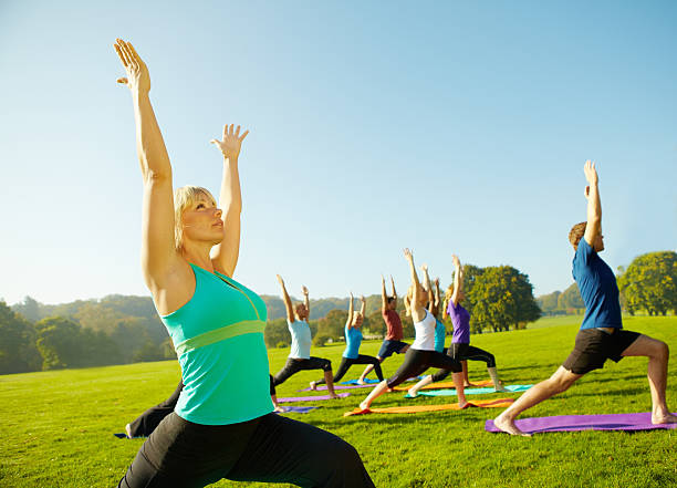istock Reaching for healthy achievements - Yoga 184999047