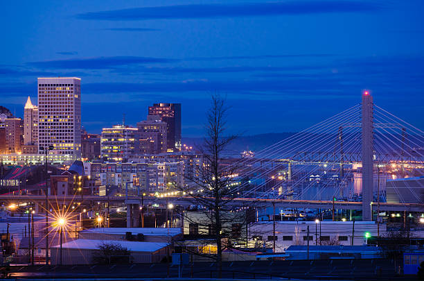 istock Downtown Tacoma, WA at night 184999500