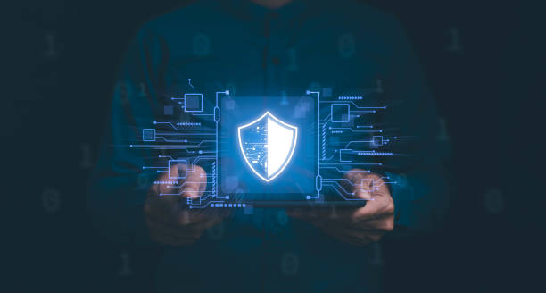 istock Secure cyber protect concept, Cybersecurity and privacy concepts to protect data, shield protect icon. Protection network security computer and safe your data from threat ransomware, against dangers. 1849995290