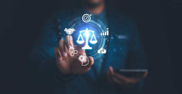 istock AI ethics or AI Law concept. Developing AI codes of ethics. Compliance, regulation, standard , business policy and responsibility for guarding against unintended bias in machine learning algorithms. 1849995426