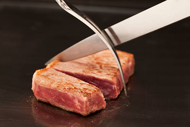 Teppanyaki Steak stock photo