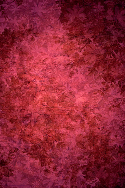 istock Red Vintage Floral Background 184999672
