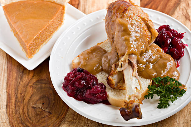 istock Turkey Sandwich And Pumpkin Pie 185000219