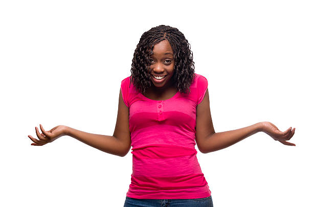 istock Young woman confused 185000347