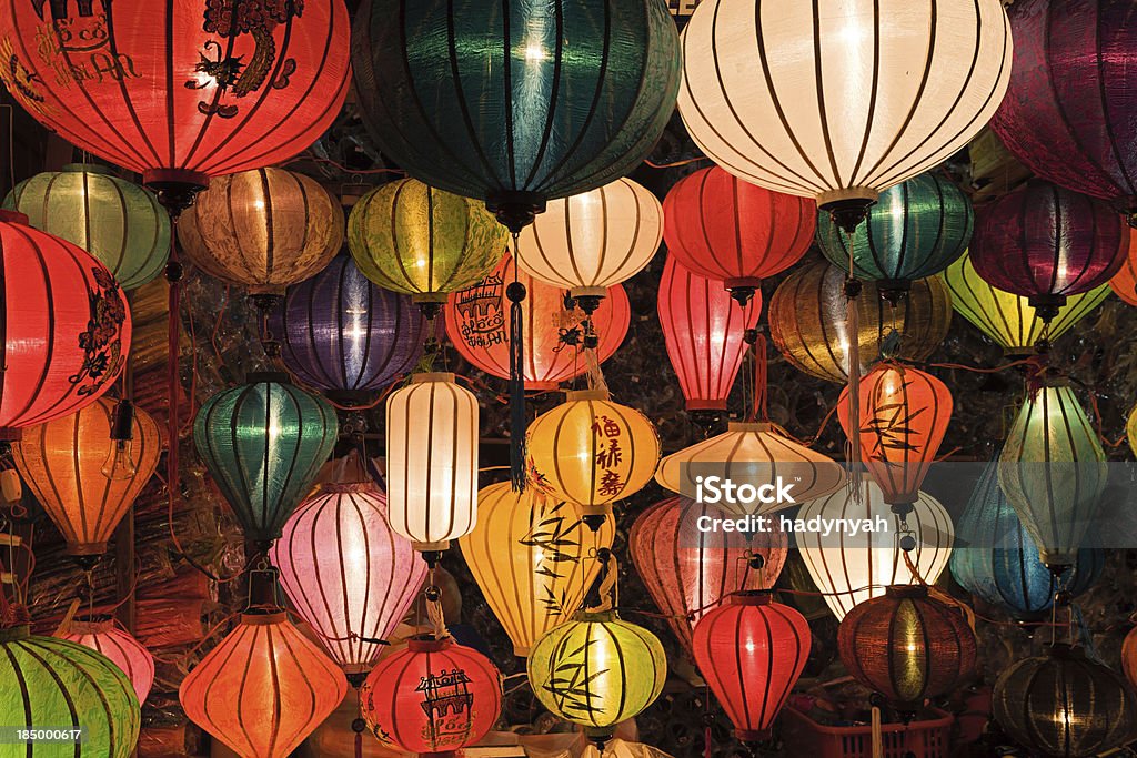 Lanterne in seta a Hoi An city, Vietnam - Foto stock royalty-free di Arte