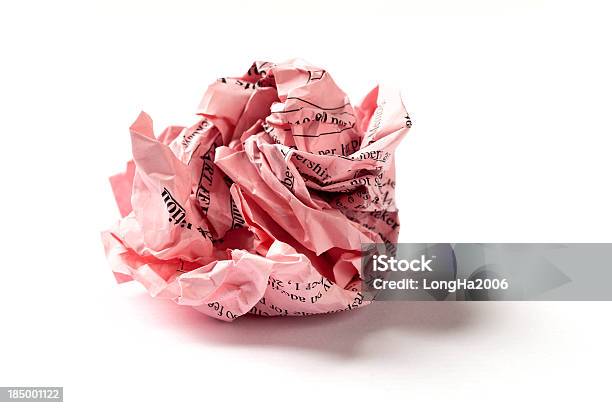 Crumpled - Fotografie stock e altre immagini di Rosa - Colore - Rosa - Colore, Spiegazzato, Carta