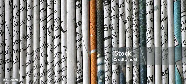 Rolled Newspaper Pages Stock Photo - Download Image Now - Newspaper, Backgrounds, Paper