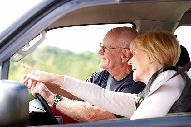 istock Happy senior couple going for a drive 185001333