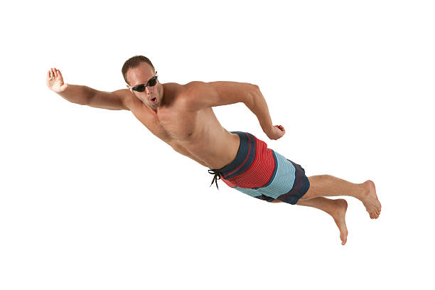 istock Profile of a man swimming 185001401