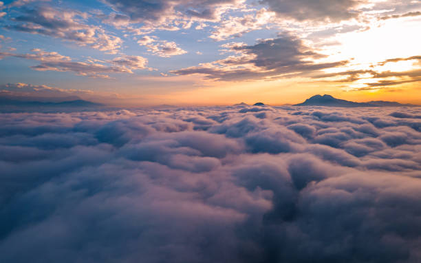 istock Drone view of Sunrise and cloud 1850017229