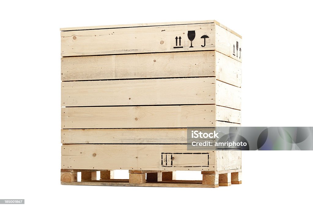 Hölzerne cargo-box - Lizenzfrei Holz Stock-Foto