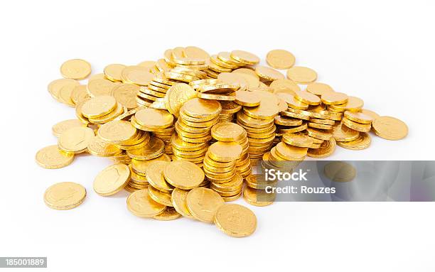 Monete Oro - Fotografie stock e altre immagini di Moneta - Moneta, Oro - Metallo, Catasta