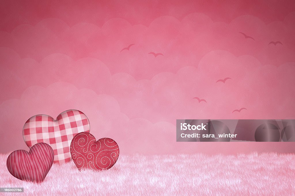 かわいい小さなハートのピンクの背景 - ふわふ��わのロイヤリティフリーストックフォト