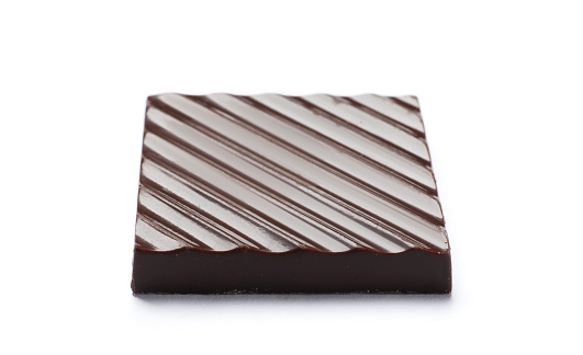 Dark Chocolate Over White Backgorund