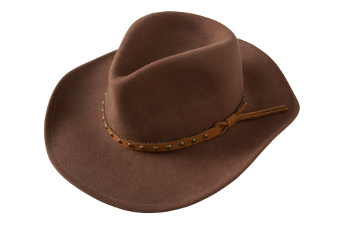 Leather cowboy hat