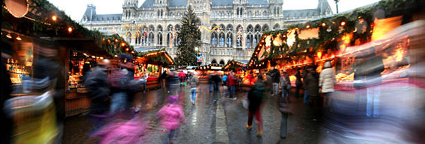 christmas market  in austria stock photo