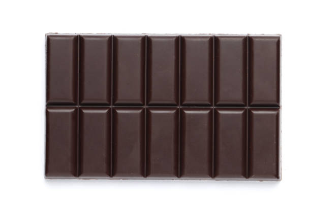 istock Black chocolate bar isolated on a white background. 1850033754