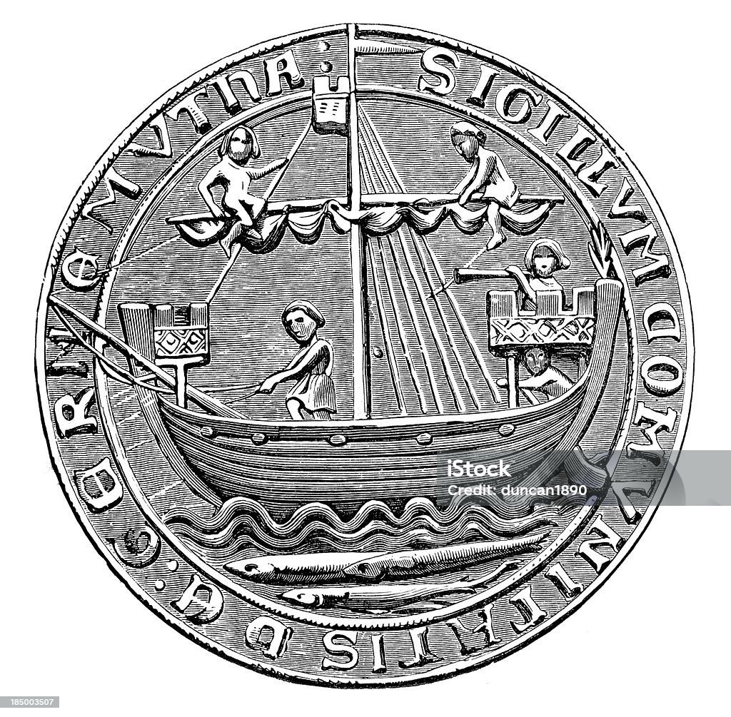 Junta de la ciudad de Yarmouth - Ilustración de stock de Sello estampado libre de derechos