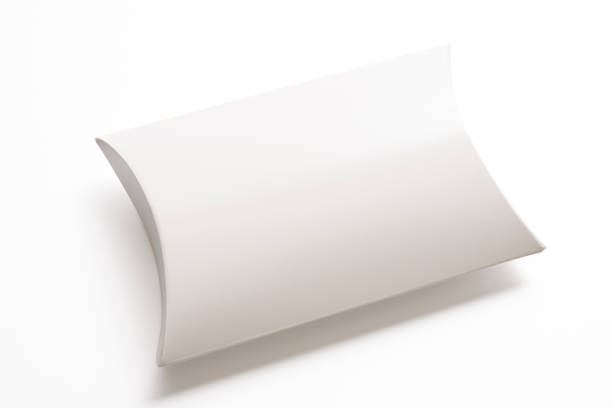 istock Isolated shot of blank pillow shape box on white background 185003546