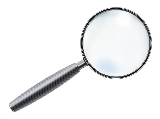 Rubber Handle Magnifying Glass stock photo