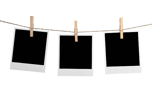 Photo frame hanging in rope cord Photo frame hanging White Background rope photos stock pictures, royalty-free photos & images