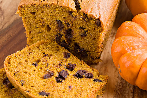 istock Freshly Baked Pumpkin Chocolate Chip Bread 185004678