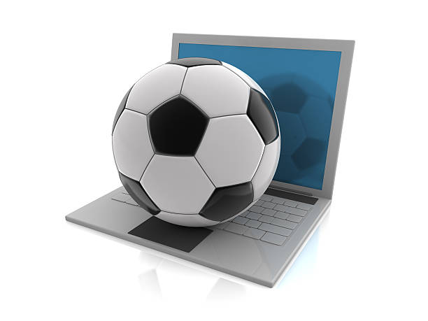 istock Soccer Ball on Laptop 185004693