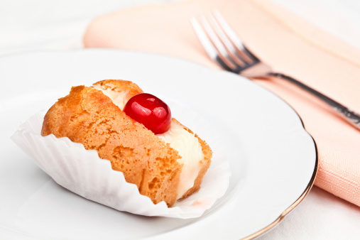 Tempting and delicous-looking baba au rum