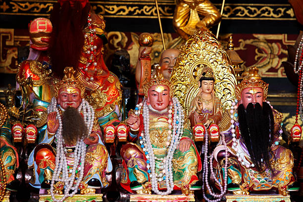 istock Row of Buddha statues 185004771