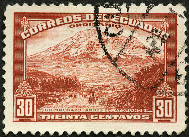 istock Chimborazo, Ecuador Andes on a postage stamp 185005020