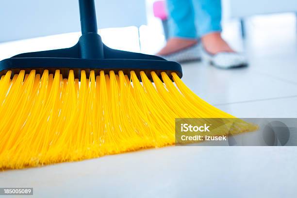 Broom Stock Photo - Download Image Now - Broom, Sweeping, Flooring
